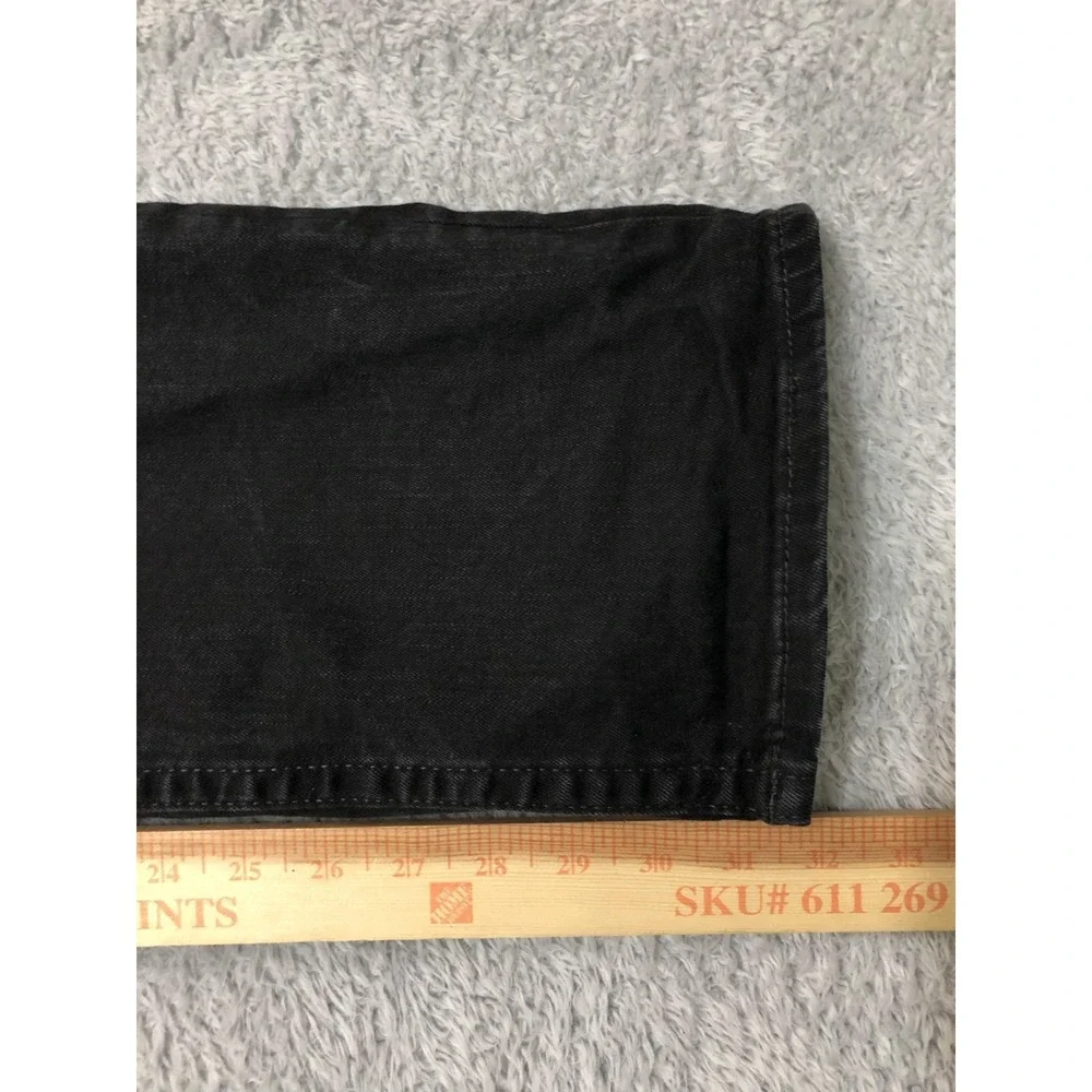 True Religion Jeans Men 44x32 Black Geno Relaxed Slim Denim